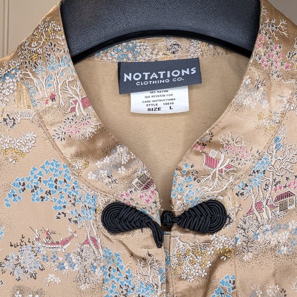 Vintage Asian Blazer Jacket Gold - Women sz M - Picture 8 of 8